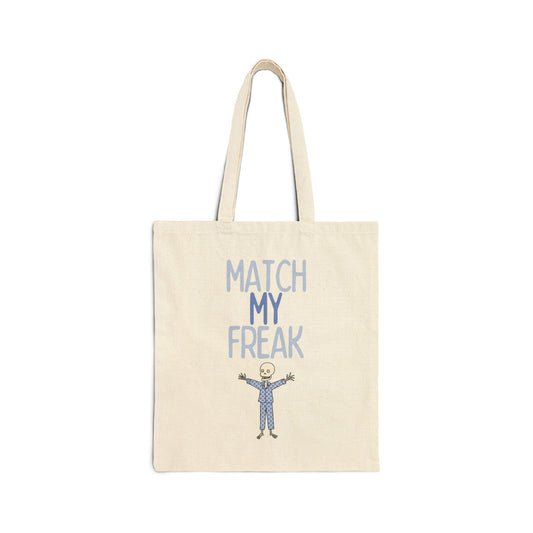 Match My Freak (Skeleton) Cotton Canvas Tote Bag