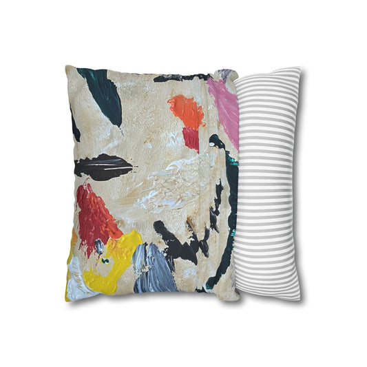 Beach Sachet Away Square Poly Canvas Pillowcase