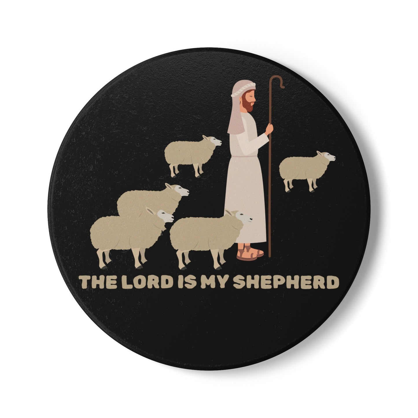 The Lord Is My Shepherd (2) Ceramic Coaster