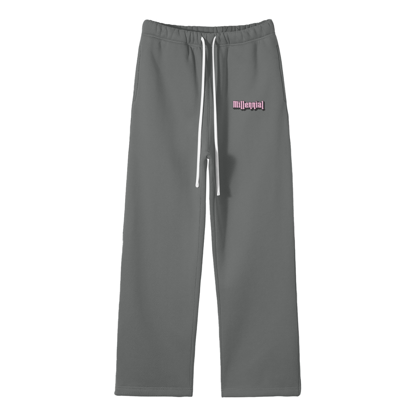 Millennial Streetwear Fleece Straight Leg Pants