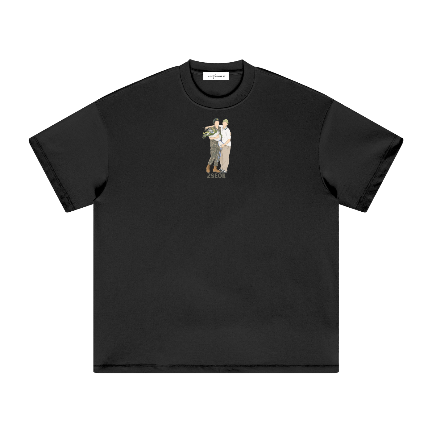 2Seok (J Hope & Jin) Heavyweight Earth Tone T-Shirt