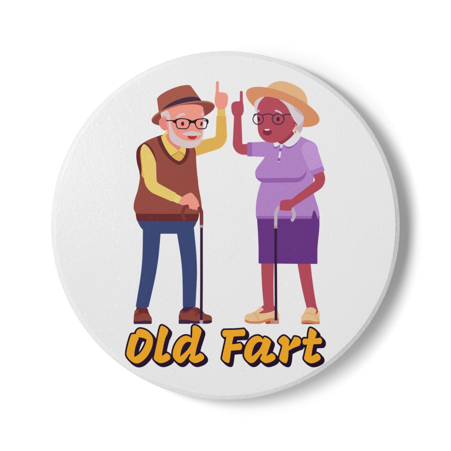 Old Fart Ceramic Coaster