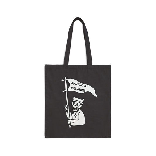 Autistic & Surviving Cotton Canvas Tote Bag