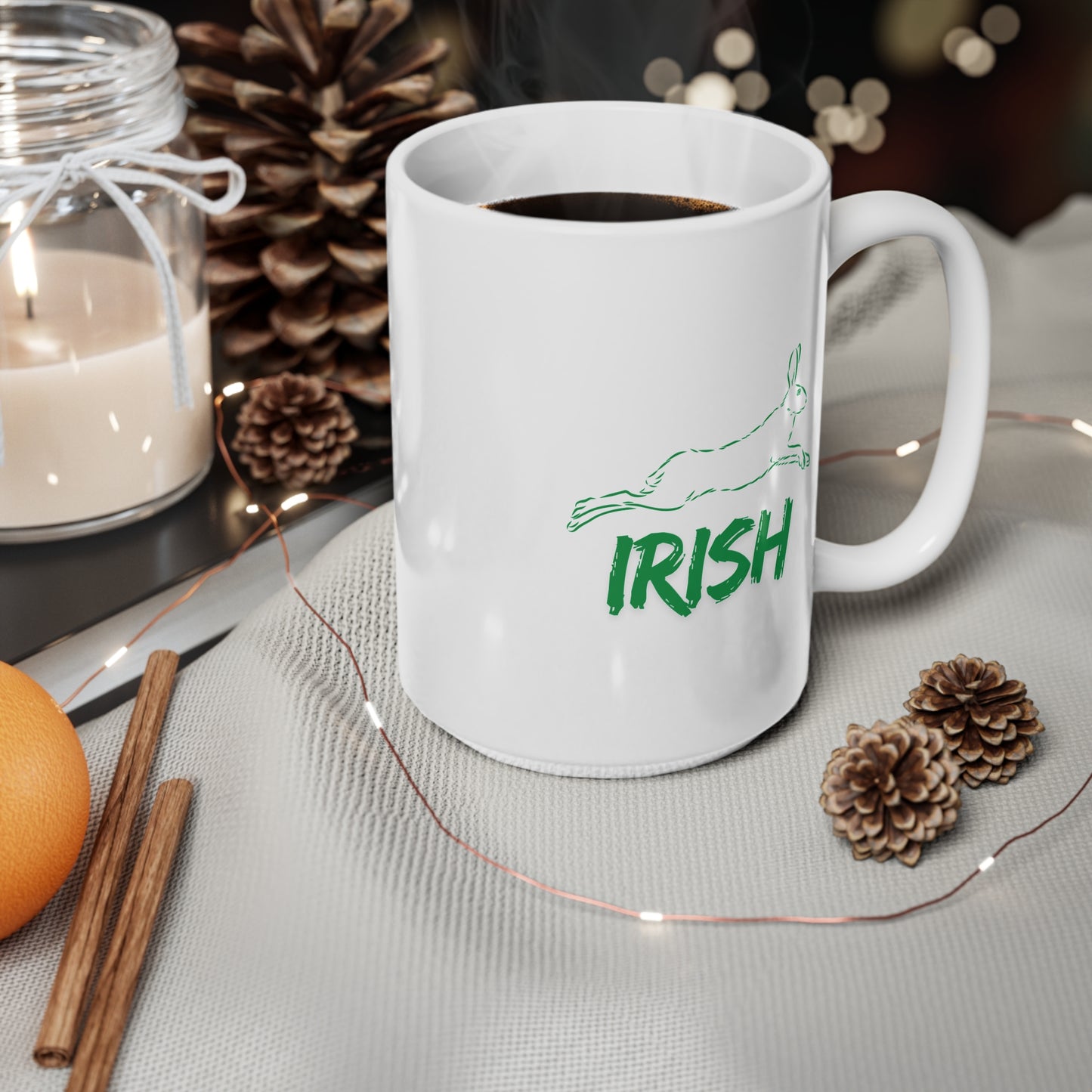 Irish Ceramic Coffee Cup, 15oz