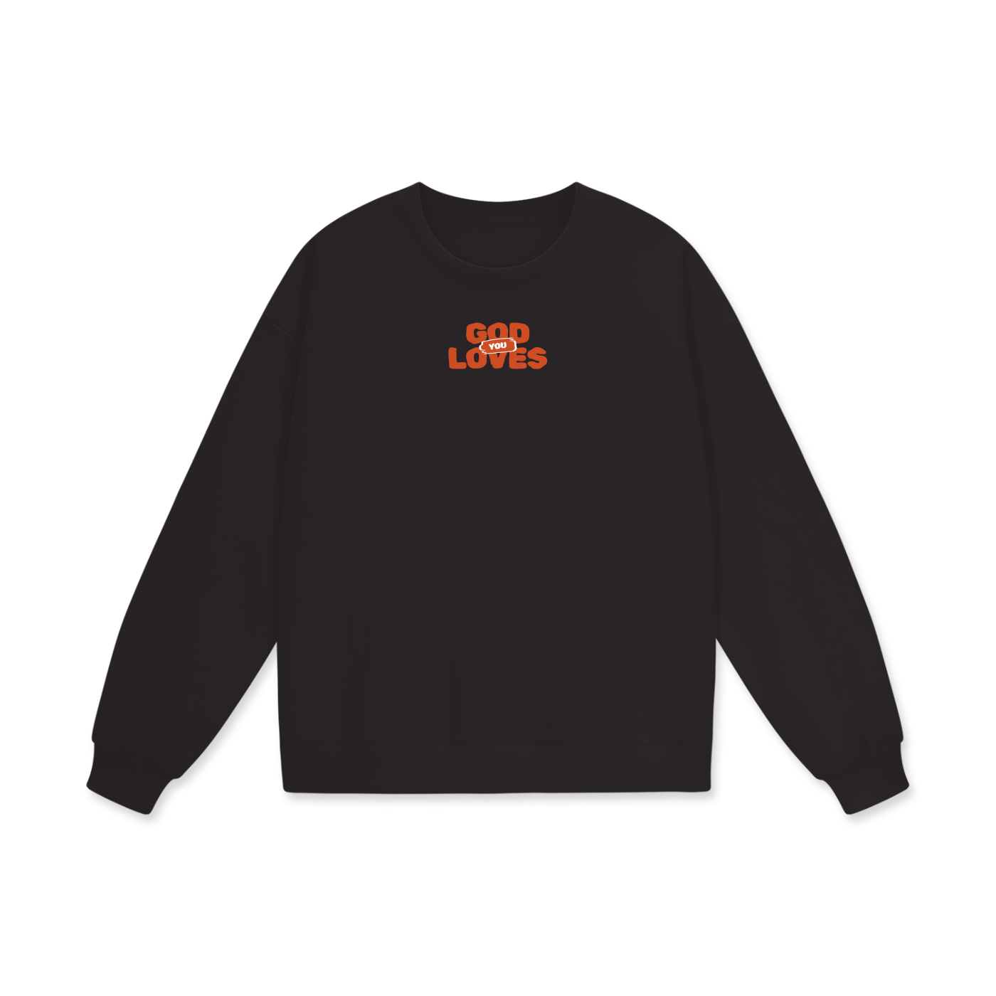 God Loves You Heavyweight Drop Shoulder Oversized Fleece Sweatshirt
