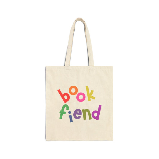 Book Fiend Cotton Canvas Tote Bag