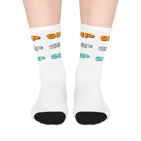 Simp Mid-length Socks (White)