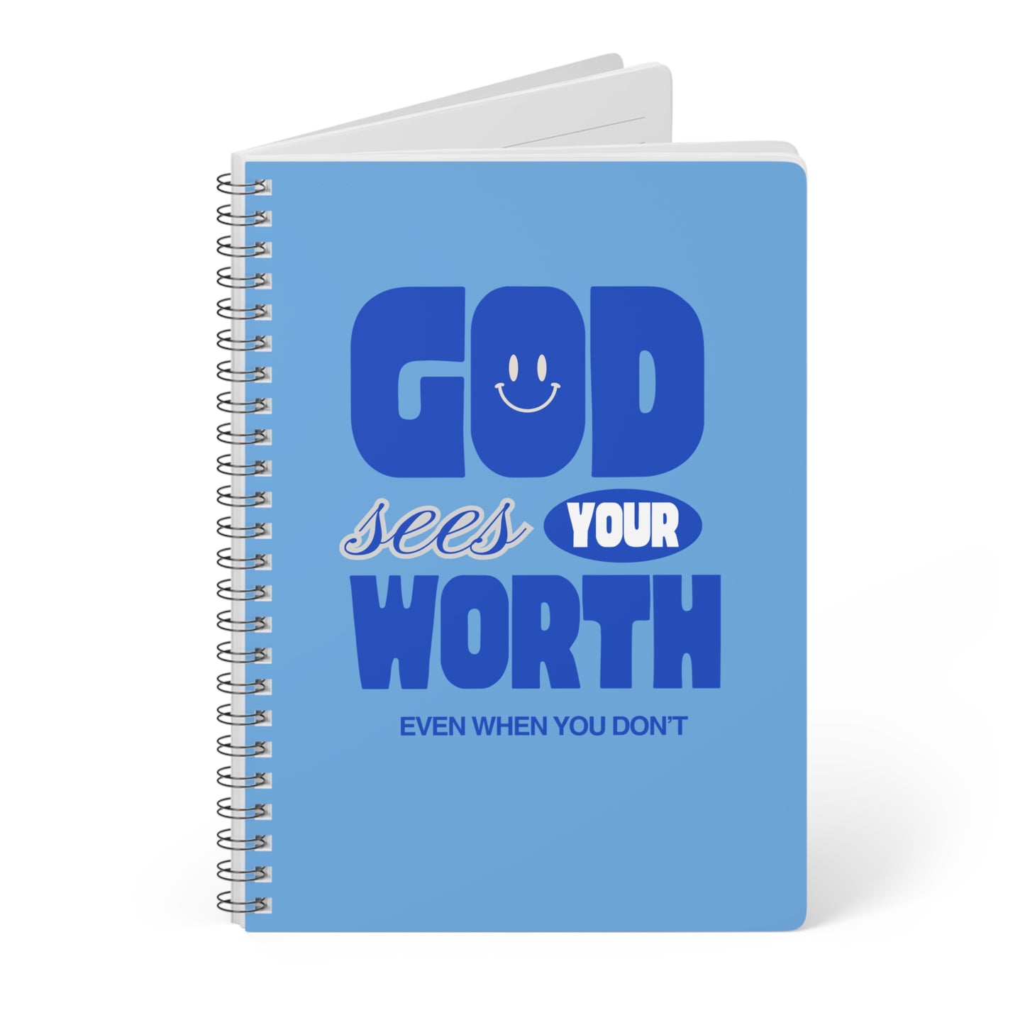 God Sees Your Worth Wirobound Softcover Notebook, A5