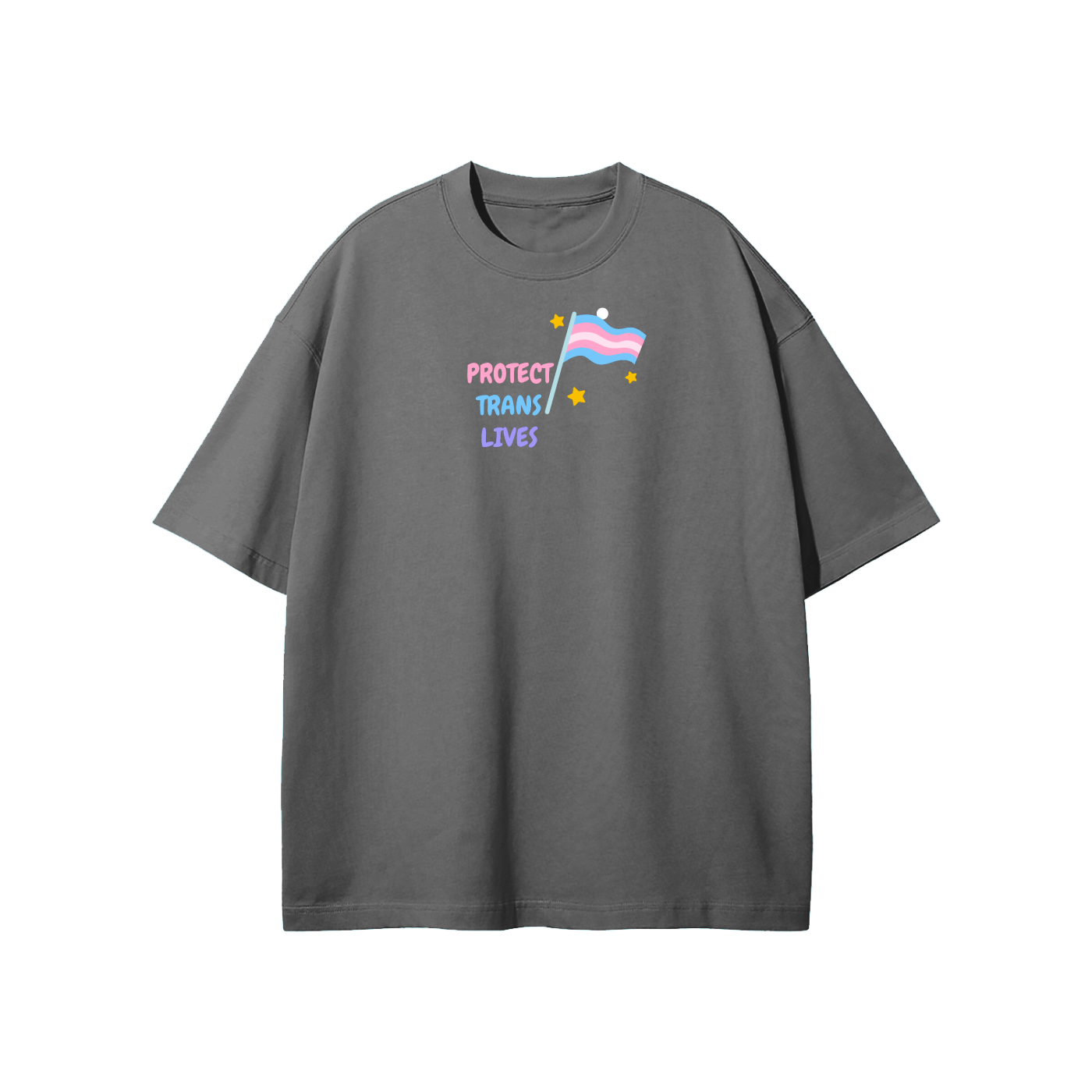 Protect Trans Lives Streetwear Heavyweight Loose Fit T-Shirt