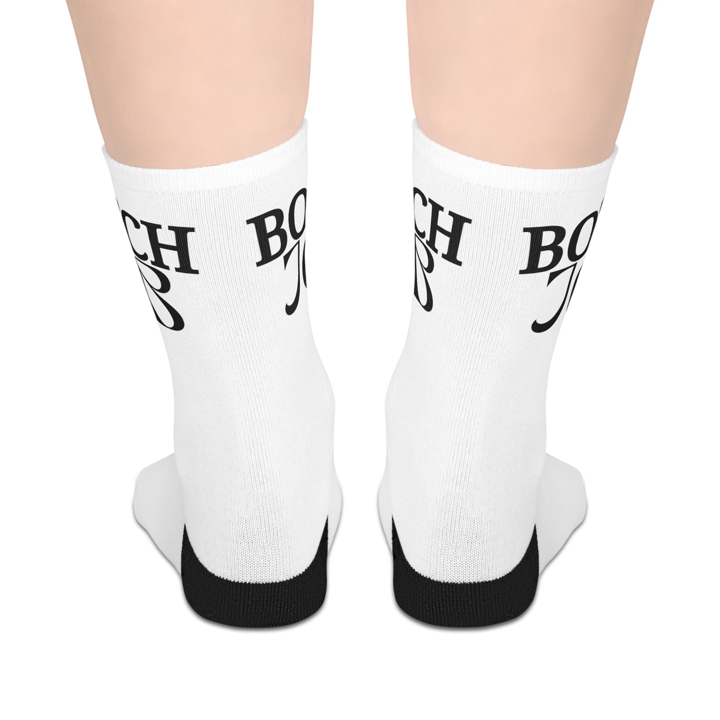 Botch Job Mid-length Socks (White)