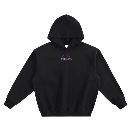 Keep Swimming BTS Purple Fleeced Boxy Hoodie