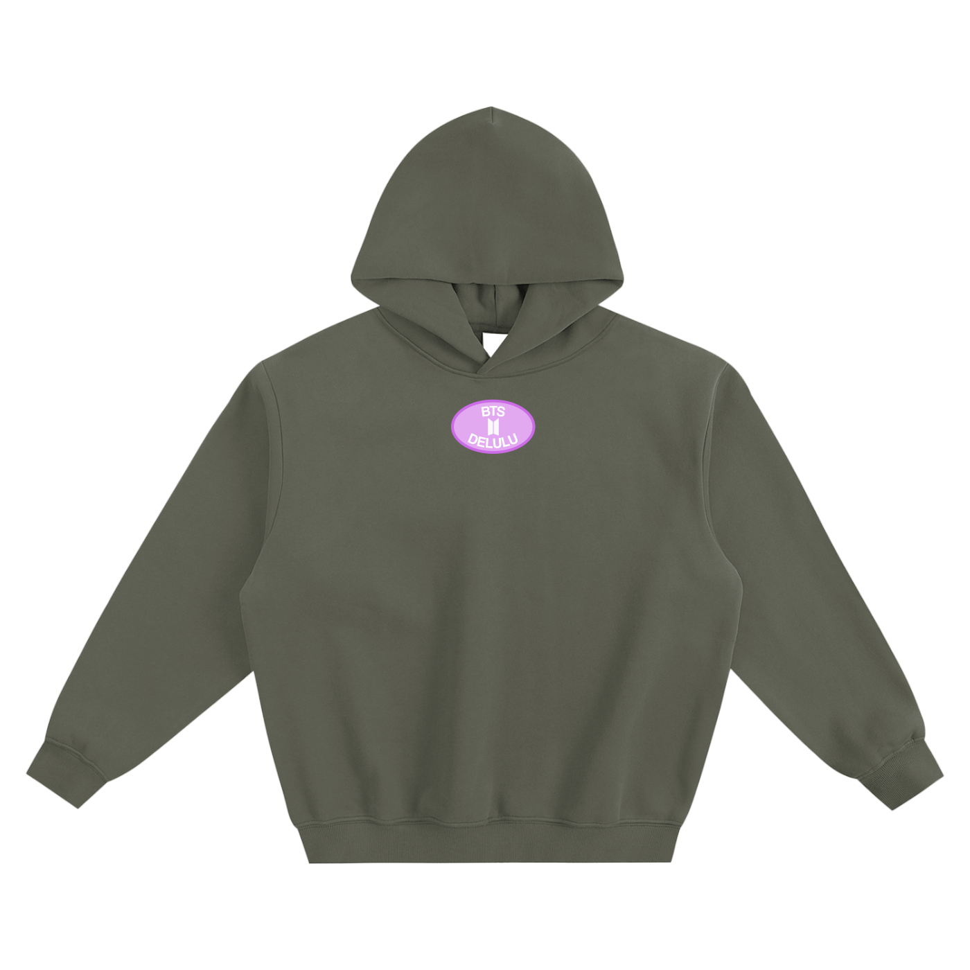 BTS Delulu Fleeced Boxy Hoodie