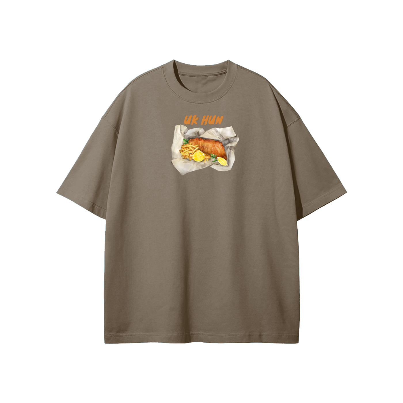 UK Hun (Chippy) Streetwear Heavyweight Loose Fit T-Shirt