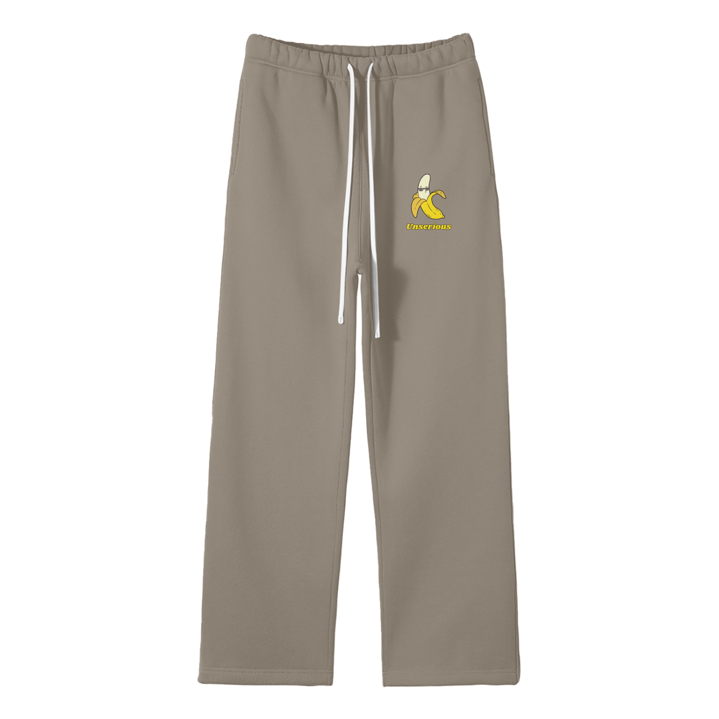 Unserious Streetwear Fleece Straight Leg Pants