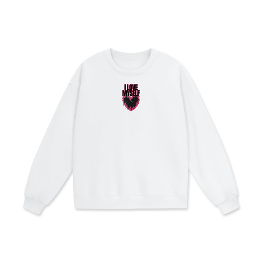 I Love Myself Heavyweight Drop Shoulder Oversized Fleece Sweatshirt