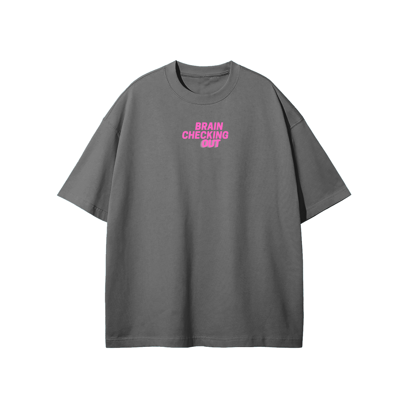 Brain Checking Out Streetwear Heavyweight Loose Fit T-Shirt