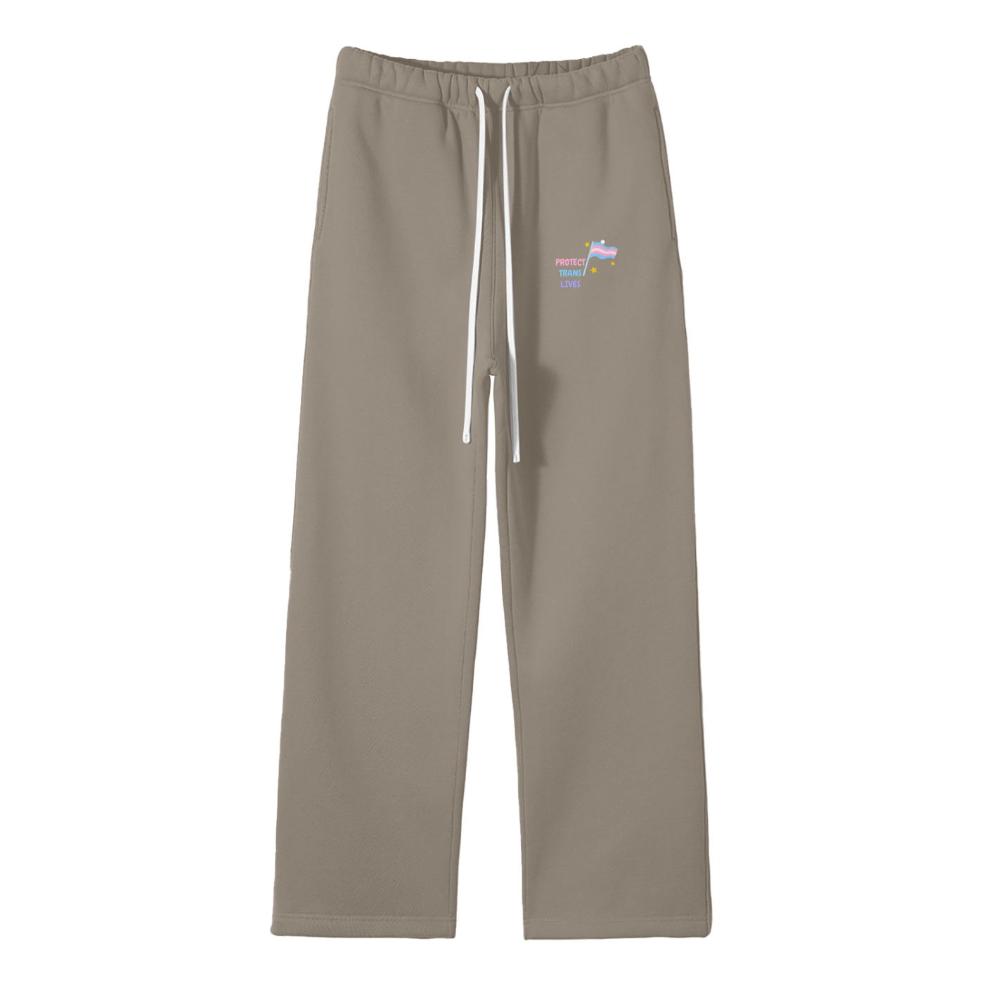 Protect Trans Lives Streetwear Fleece Straight Leg Pants