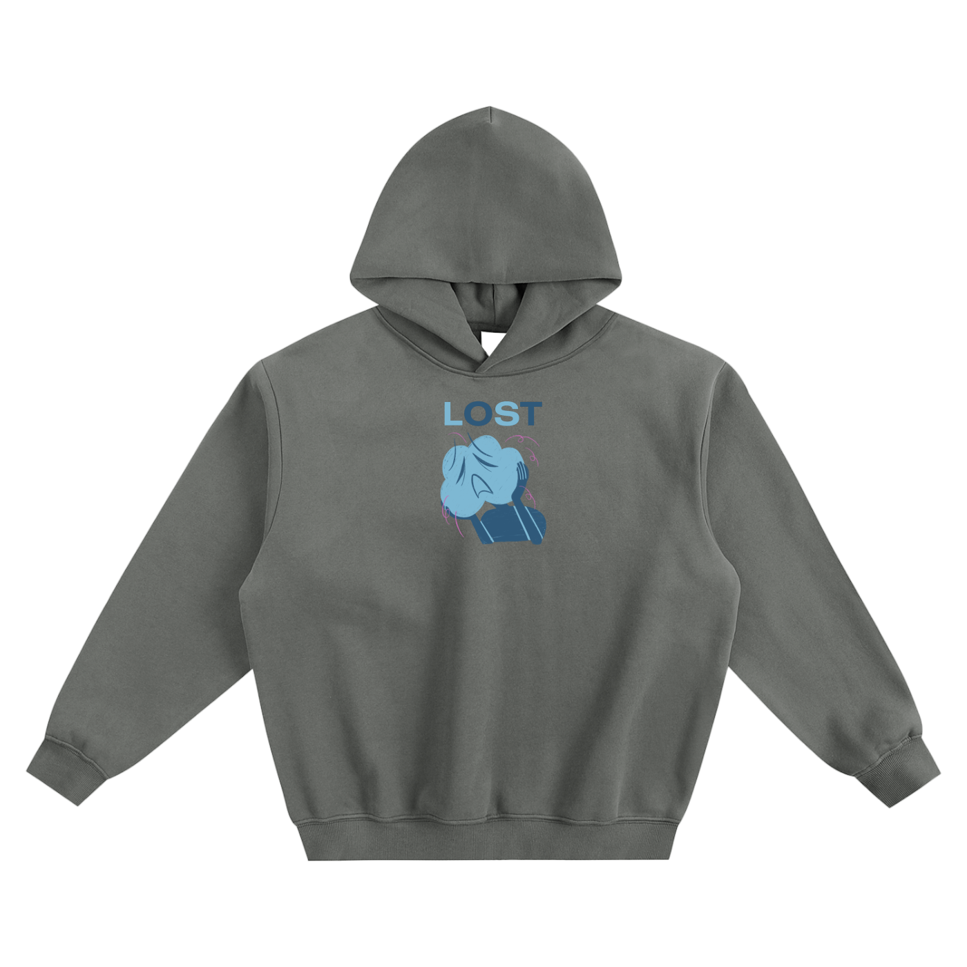 Lost Fleeced Boxy Hoodie
