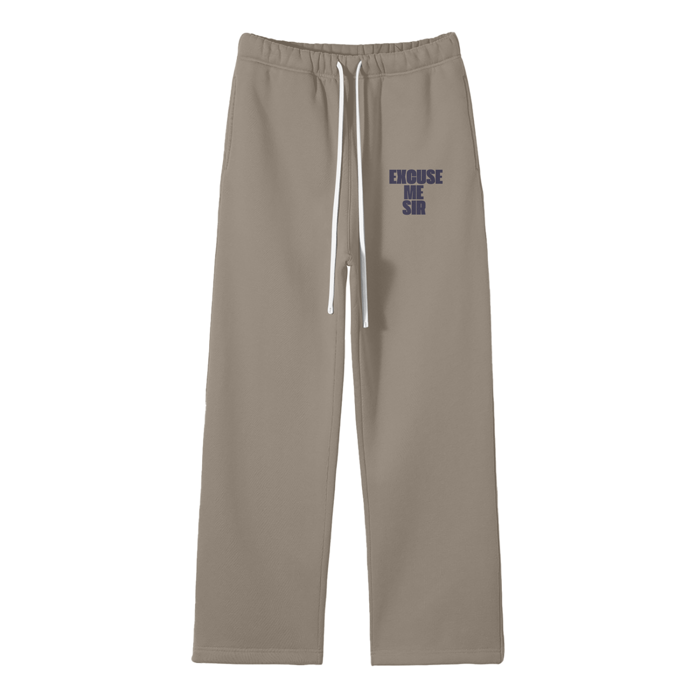 Excuse Me Sir Streetwear Fleece Straight Leg Pants