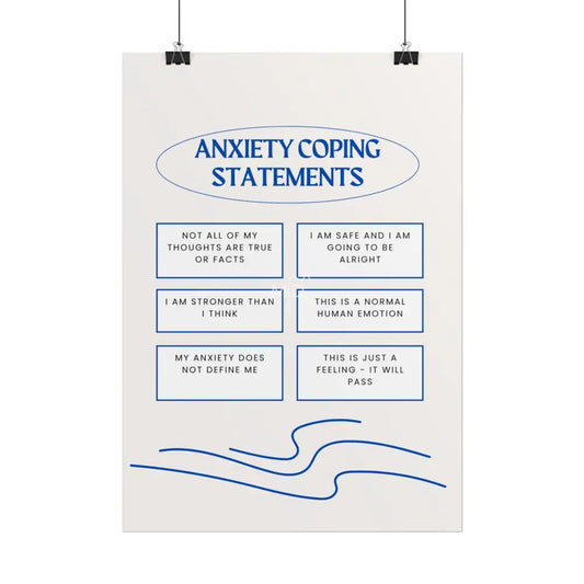 Anxiety Coping Statements Poster Poster