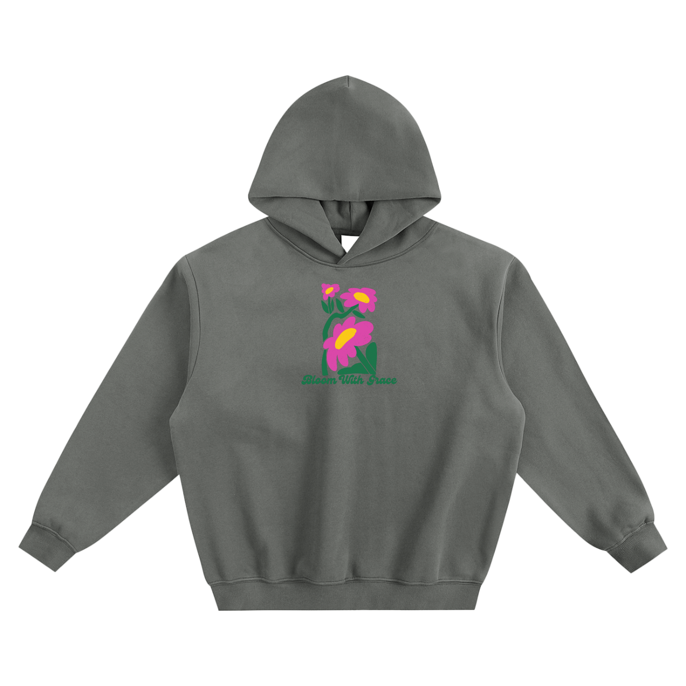 Bloom With Grace Fleeced Boxy Hoodie