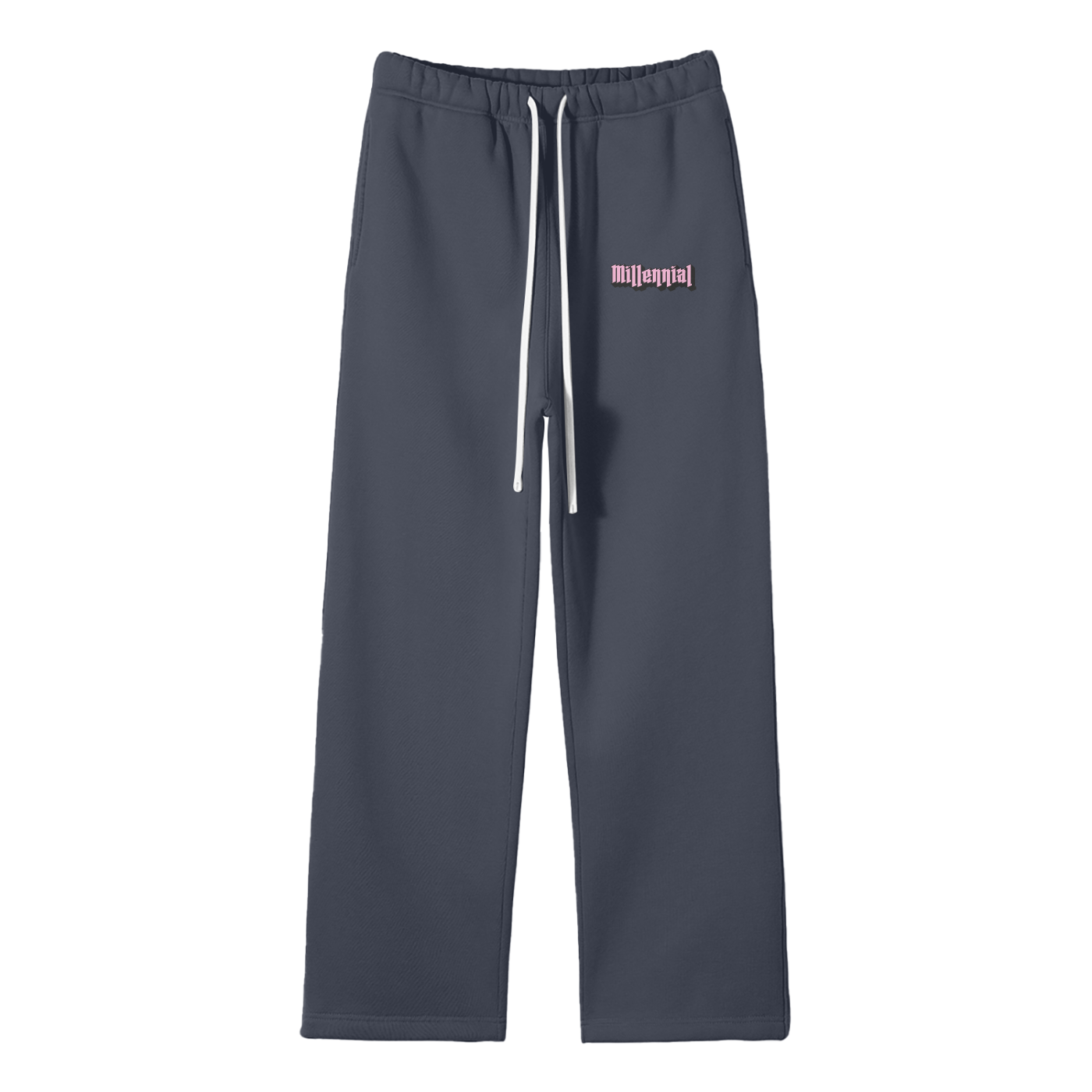 Millennial Streetwear Fleece Straight Leg Pants