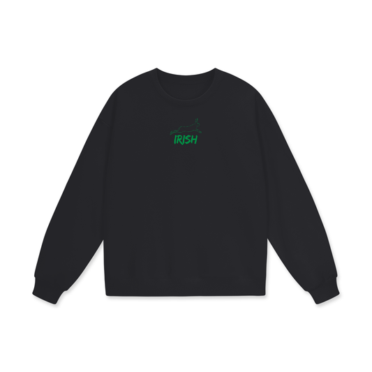 Irish Heavyweight Drop Shoulder Oversized Fleece Sweatshirt