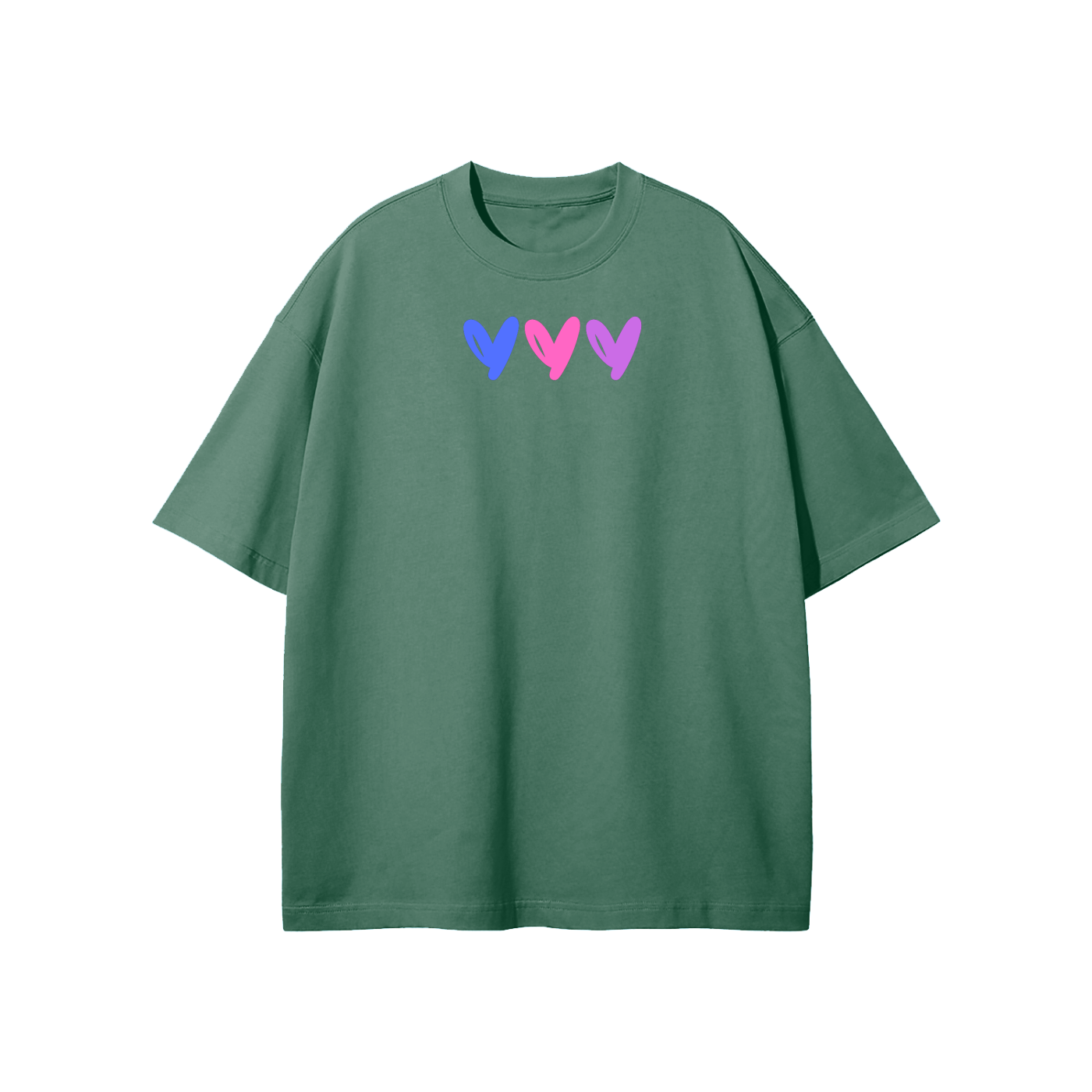 Three Hearts Streetwear Heavyweight Loose Fit T-Shirt