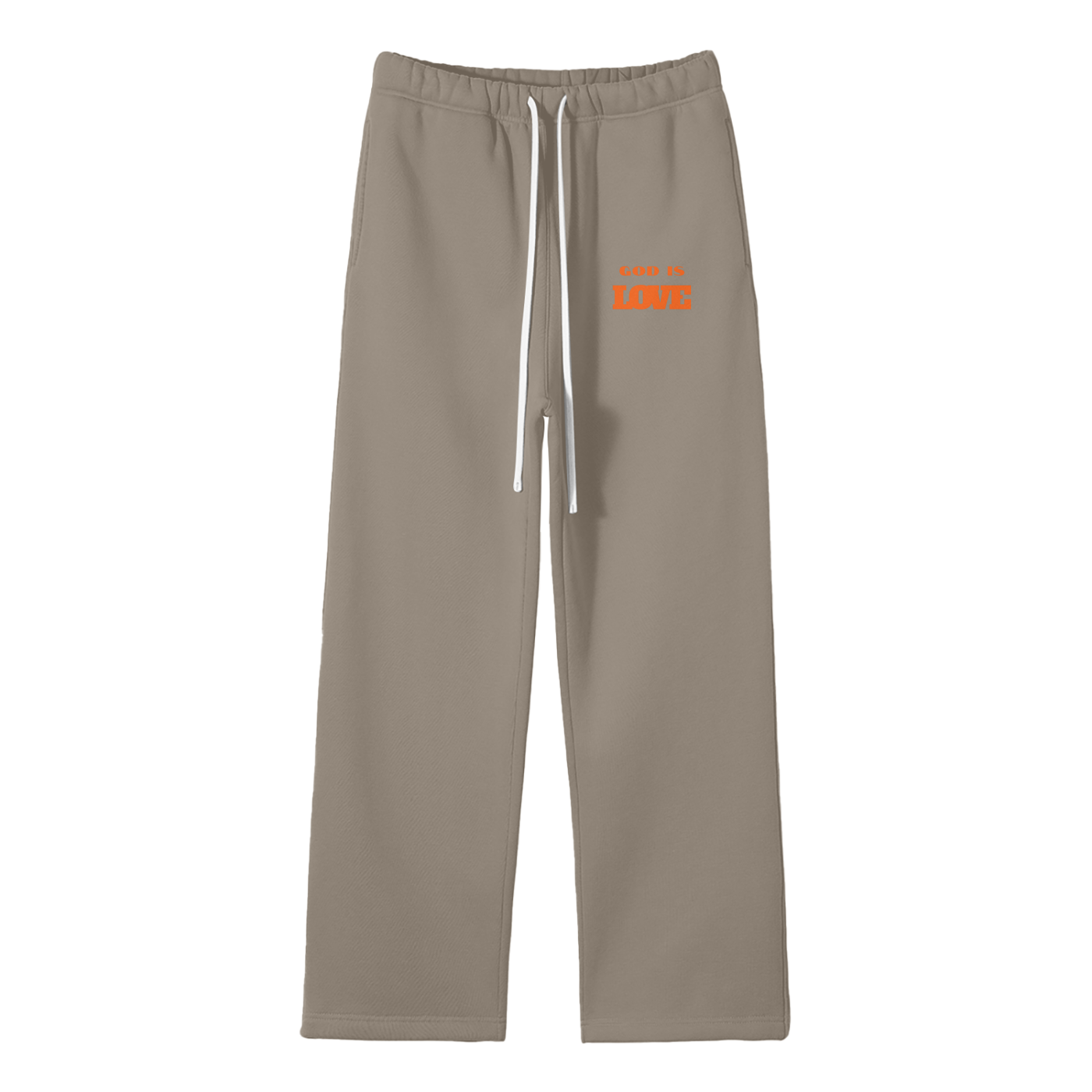 God Is Love Streetwear Fleece Straight Leg Pants