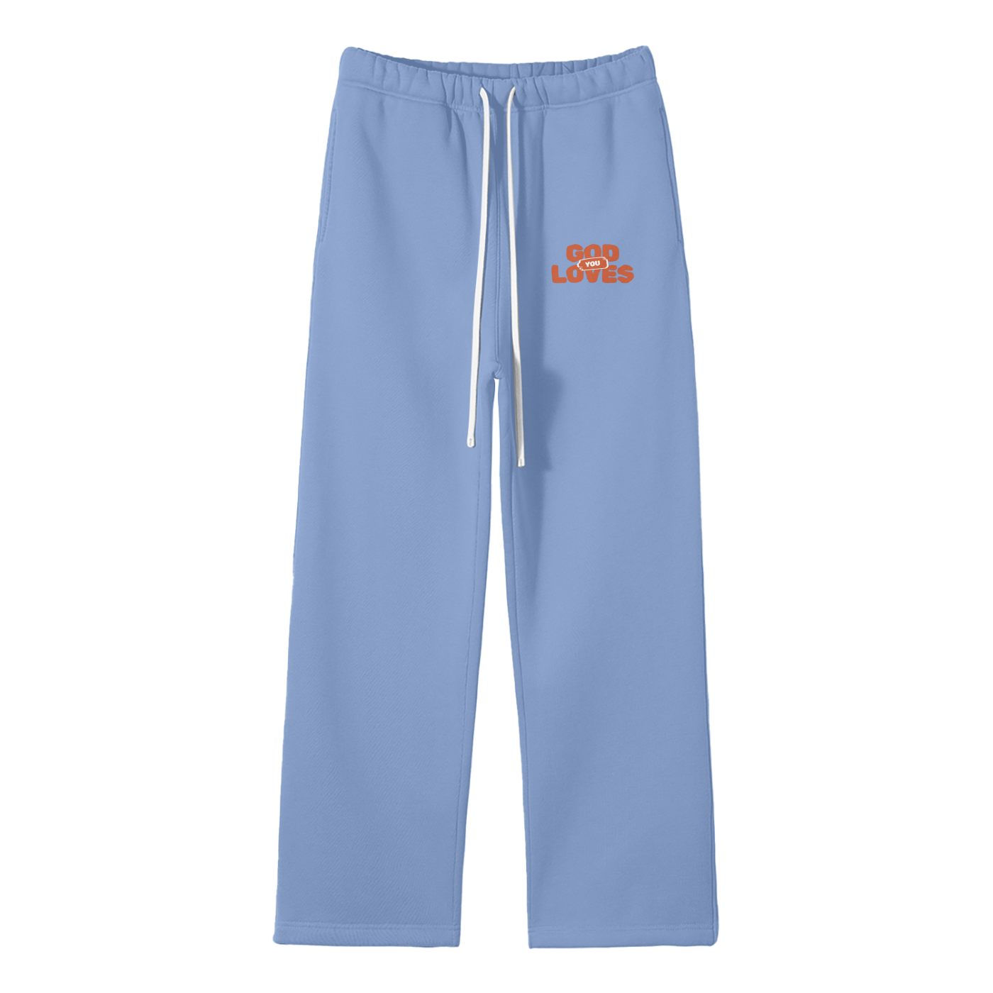 God Loves You Streetwear Fleece Straight Leg Pants