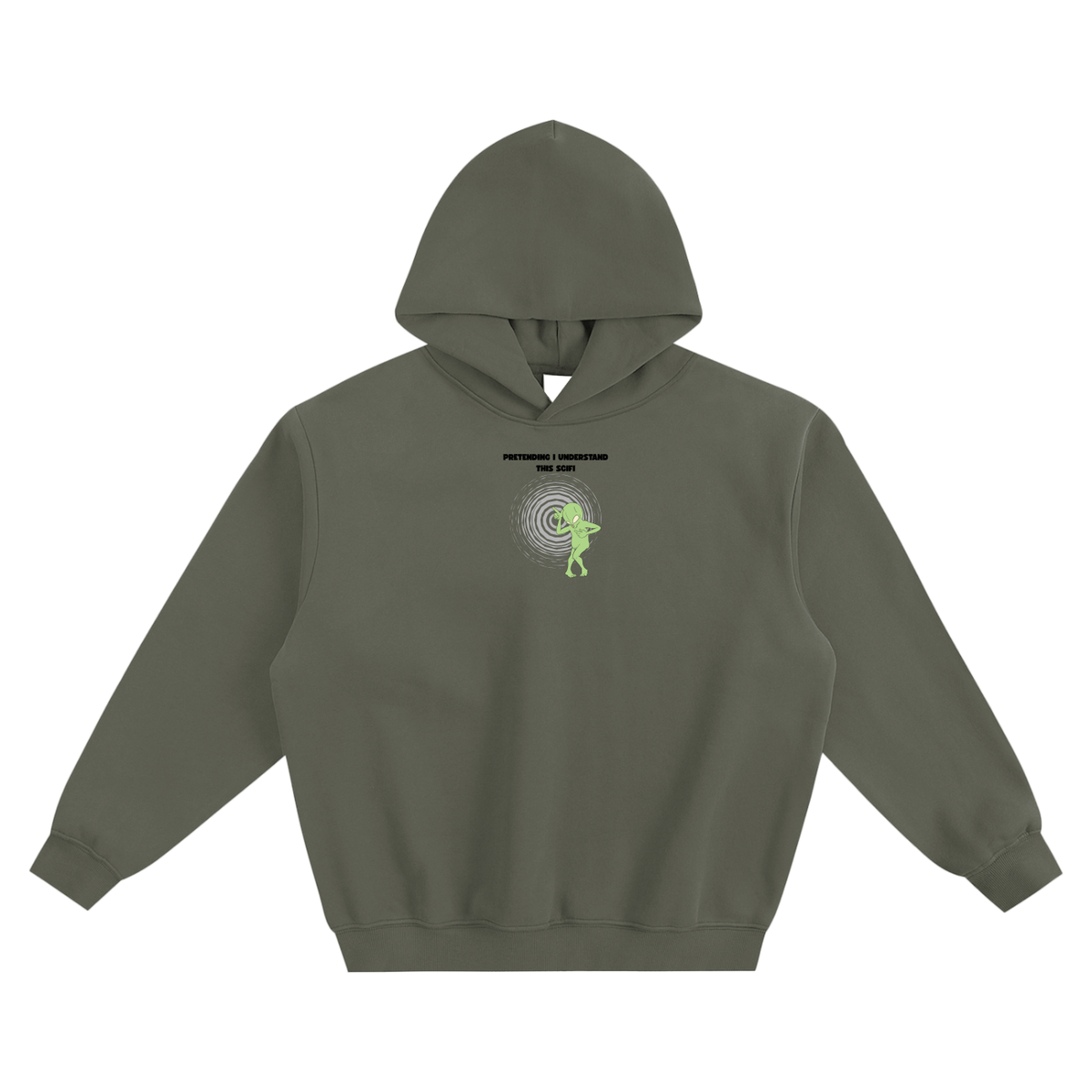 Pretending I Understand This Scifi (Alien) Fleeced Boxy Hoodie
