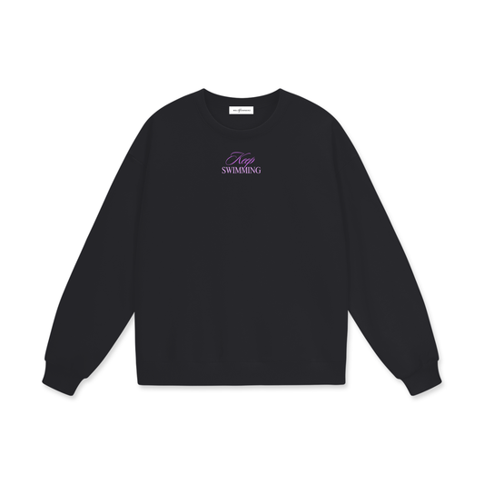 Keep Swimming BTS Purple Heavyweight Drop Shoulder Sweatshirt