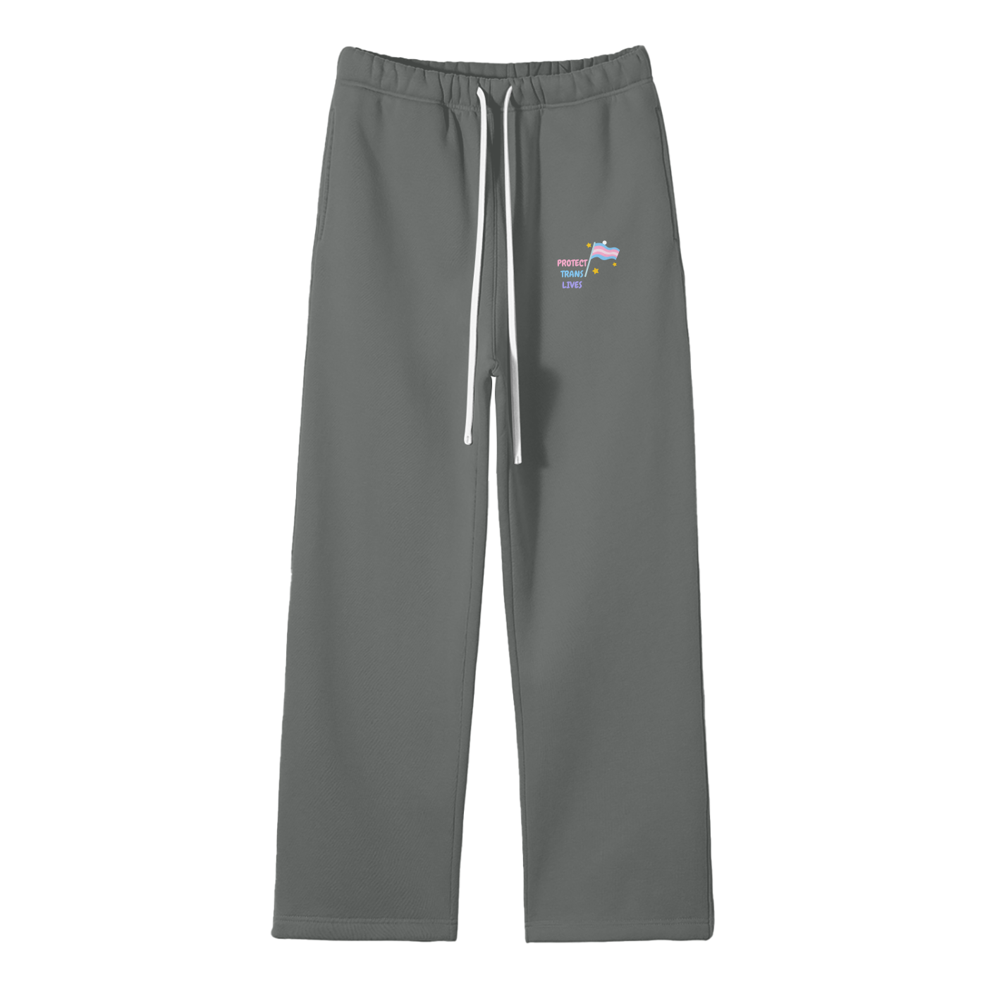 Protect Trans Lives Streetwear Fleece Straight Leg Pants