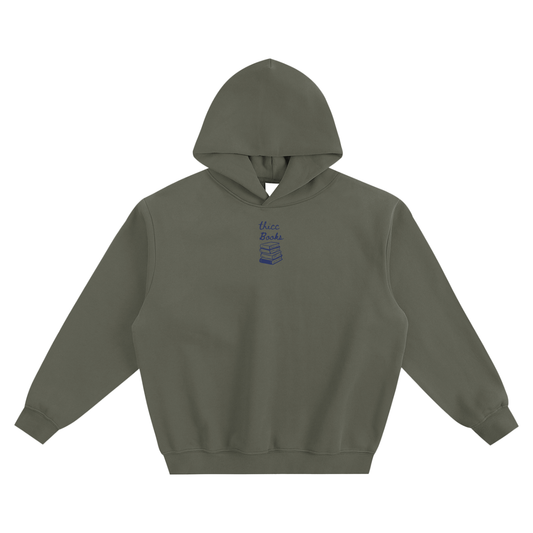 Thicc Books (Stack) Fleeced Boxy Hoodie