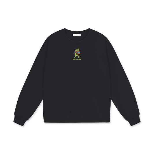 Book Buying Ban (Frog) Heavyweight Drop Shoulder Sweatshirt