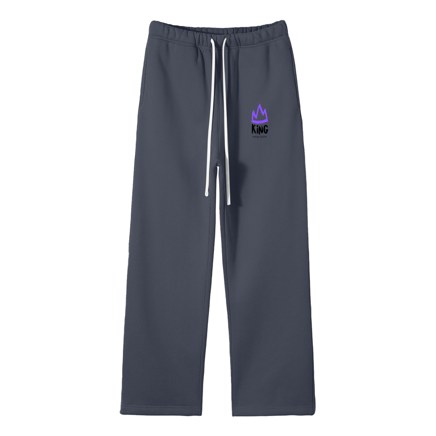 King Namjoon Streetwear Fleece Straight Leg Pants
