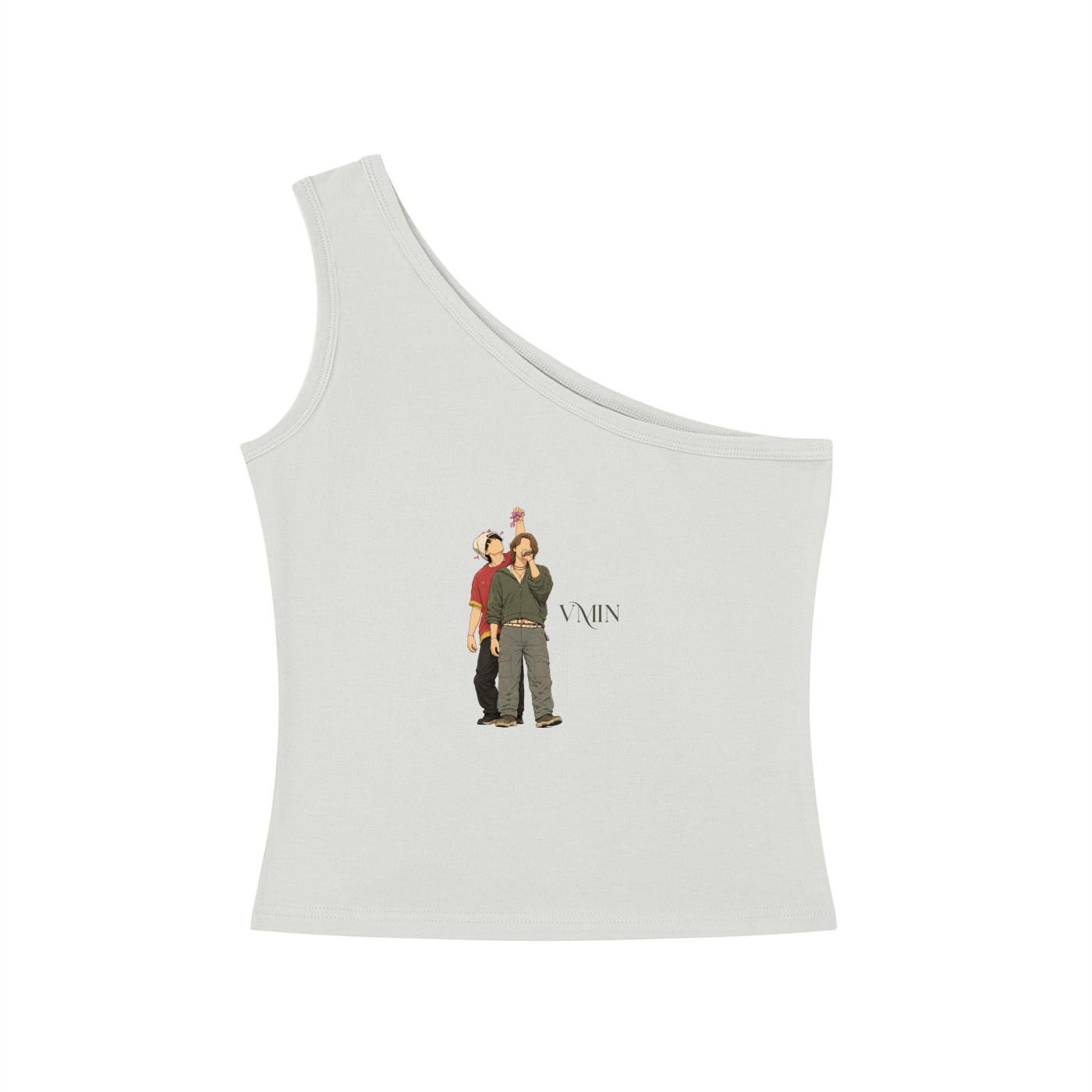 VMin (Taehyung & Jimin BTS Arirang Tour) One-Shoulder Crop T Shirt