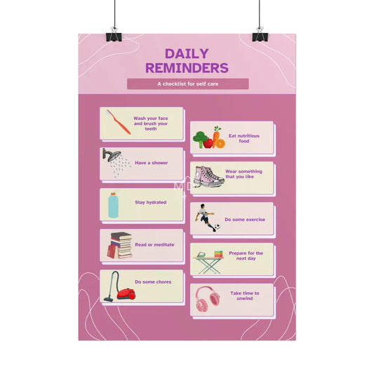 Daily Reminders Poster Poster