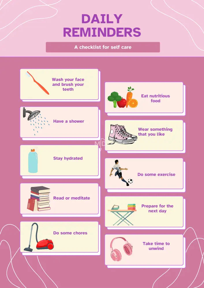 Daily Reminders Poster Poster