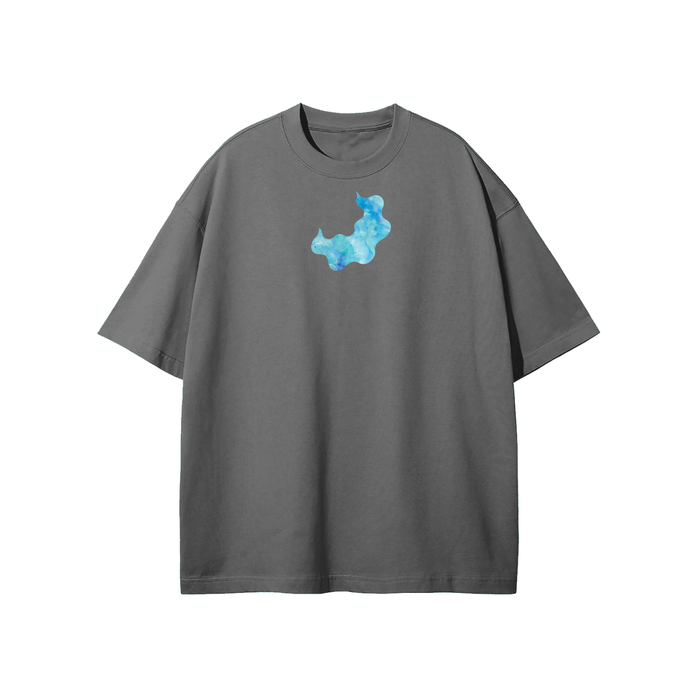 Blue Squiggle Streetwear Heavyweight Loose Fit T-Shirt