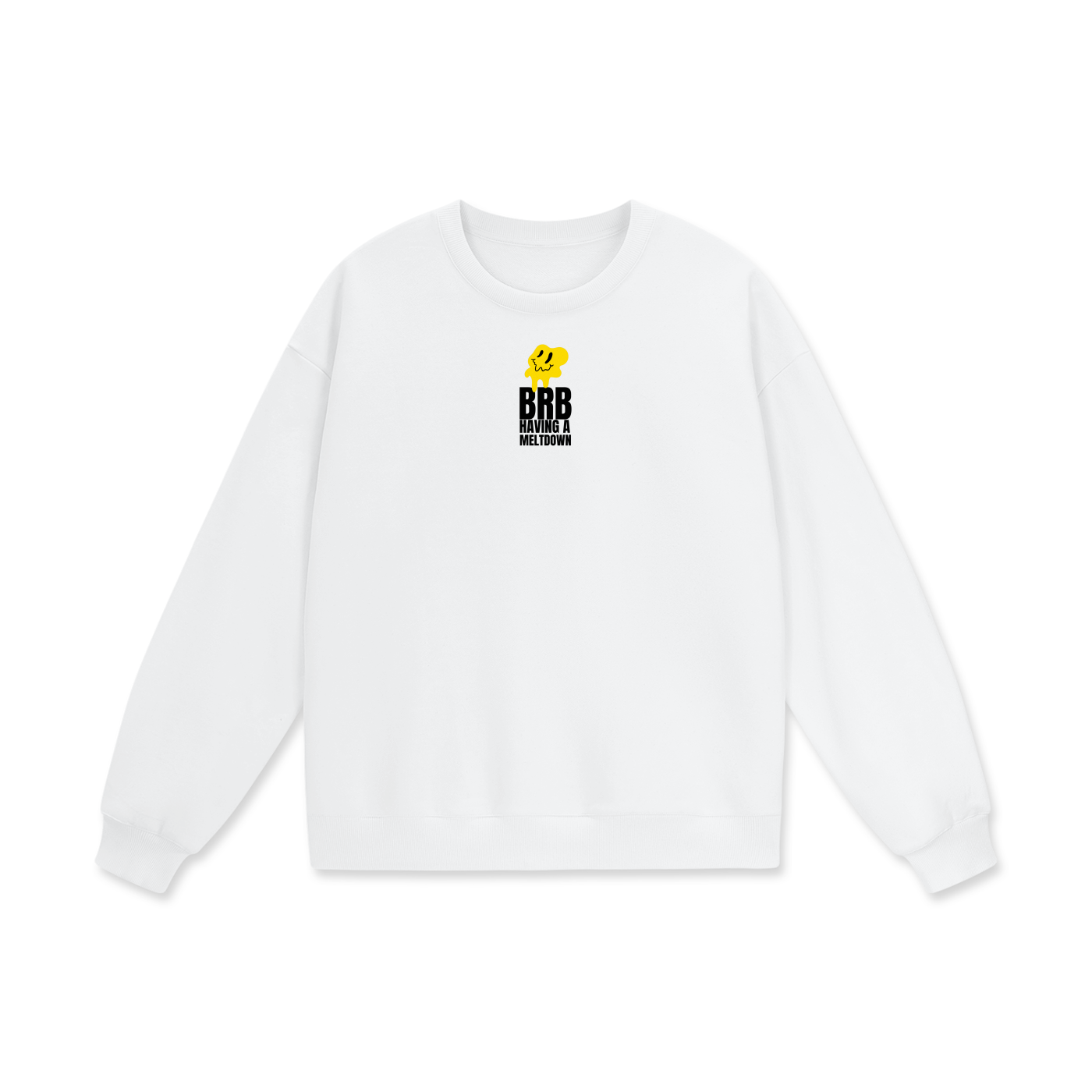 BRB Having A Meltdown (1) Heavyweight Drop Shoulder Oversized Fleece Sweatshirt
