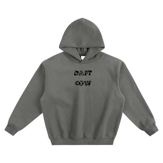 Daft Cow Fleeced Boxy Hoodie