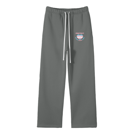 Protect Black Trans Lives Streetwear Fleece Straight Leg Pants