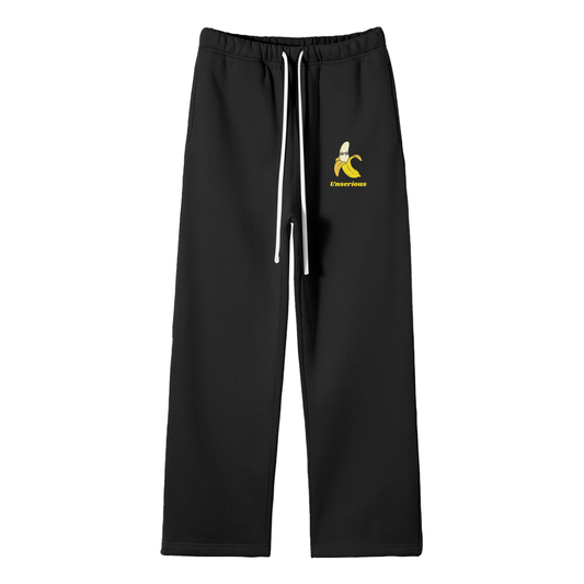 Unserious Streetwear Fleece Straight Leg Pants