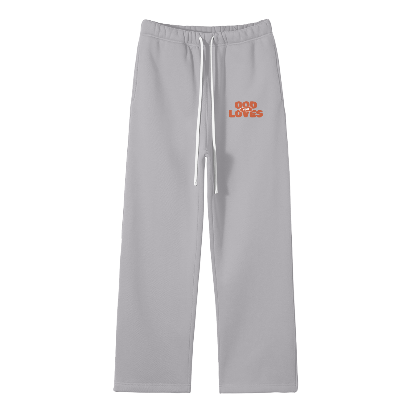 God Loves You Streetwear Fleece Straight Leg Pants