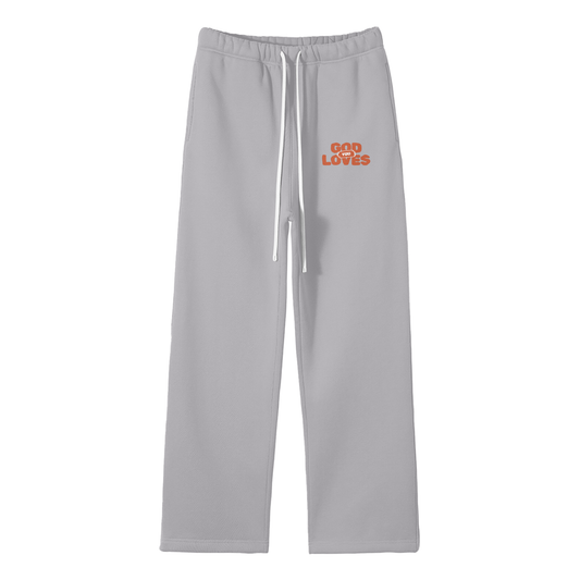 God Loves You Streetwear Fleece Straight Leg Pants