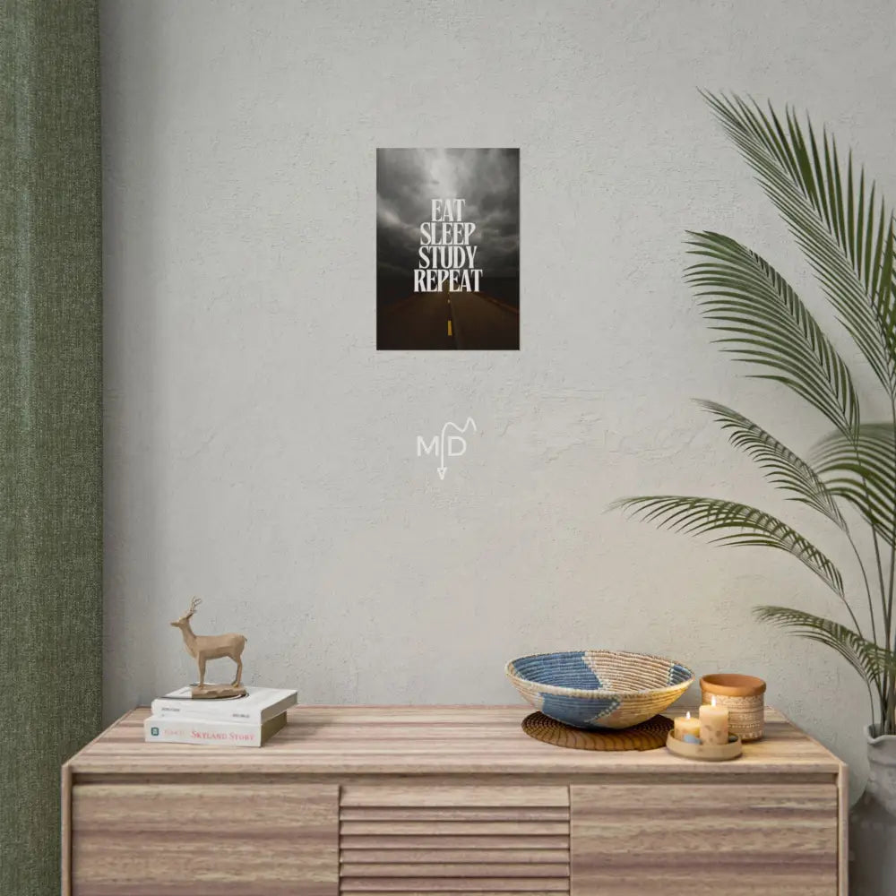 Eat Sleep Study Repeat (3) Poster 11.7’’ x 16.5’’ (Vertical) / Matte Poster