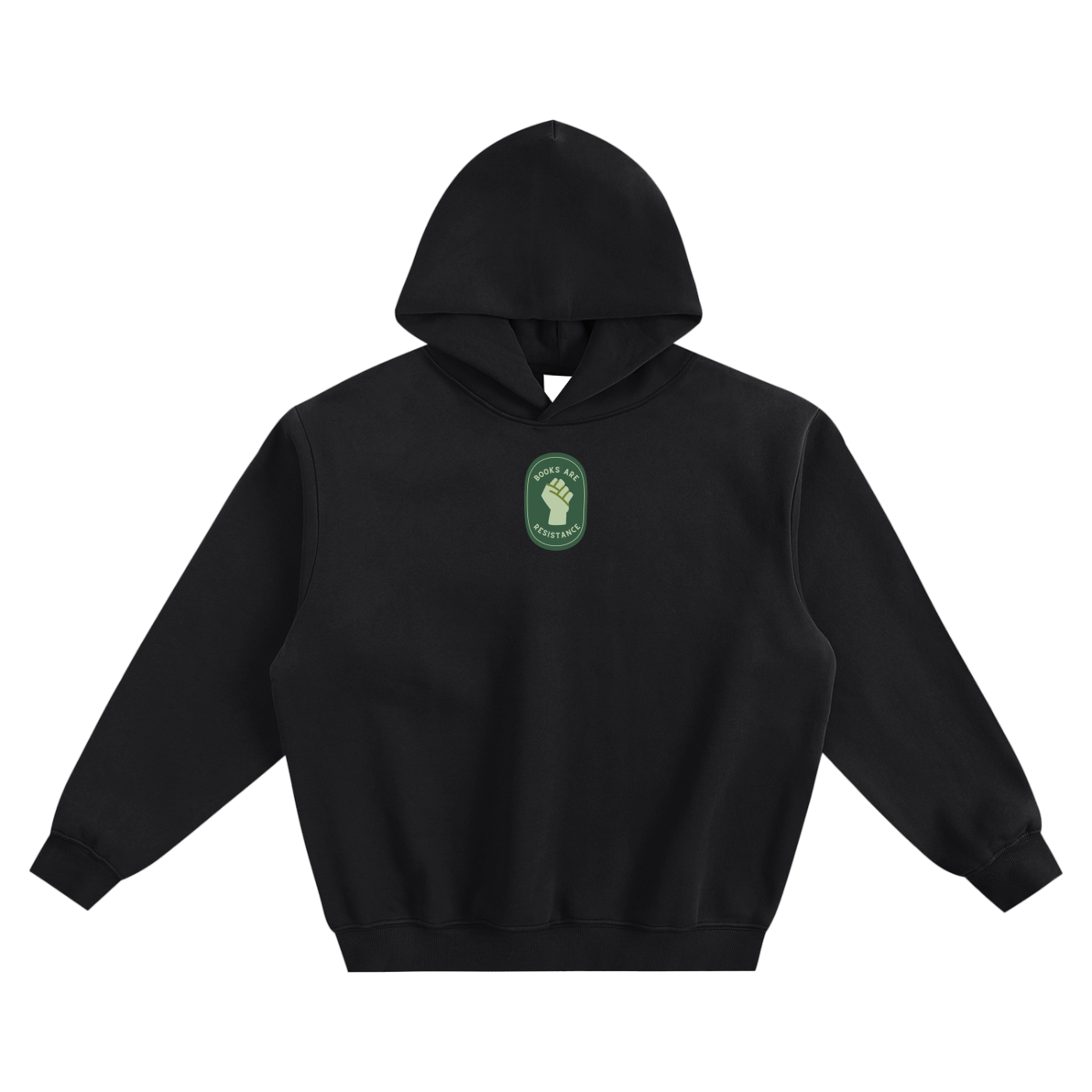 Books Are Resistance (Patch) Fleeced Boxy Hoodie