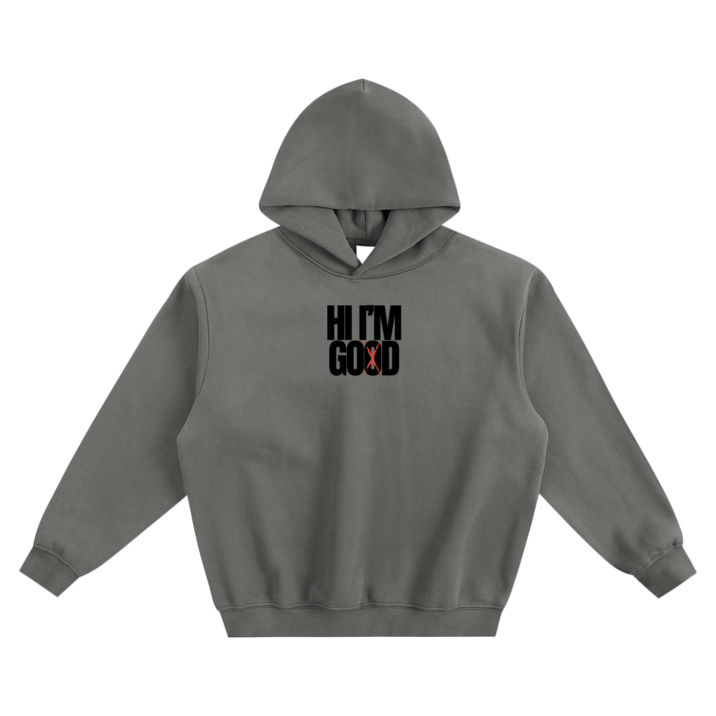 Hi I'm Good Fleeced Boxy Hoodie
