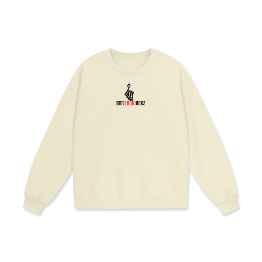 Meltdownerz Bonez Heavyweight Drop Shoulder Oversized Fleece Sweatshirt